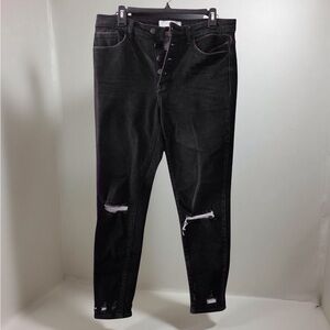 KanCan Signature Kurvy Mid-Rise Distressed Ankle Skinny Jeans - Size 29